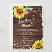 Zonnebloemlichten op Rustieke Houten Christelijke  Kaart (Voorkant)