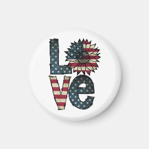 Zonnebloemliefde   Amerikaanse vlag   Sterren en s Magneet