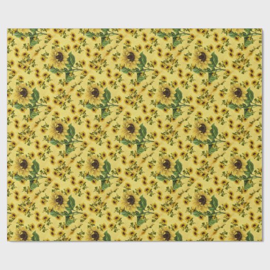 Zonnebloemliefde Cadeaupapier (Vlak)