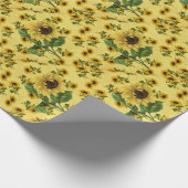 Zonnebloemliefde Cadeaupapier (Hoek)