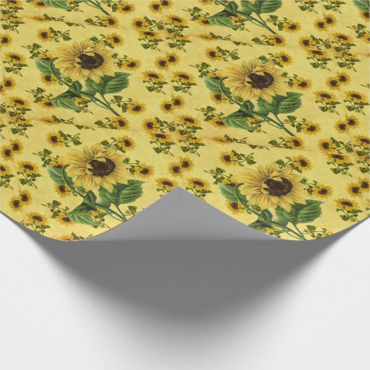 Zonnebloemliefde Cadeaupapier (Hoek)