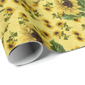 Zonnebloemliefde Cadeaupapier (Rol Hoek)