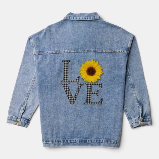 Zonnebloemliefde Denim Jacket (Achterkant)