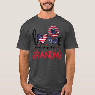 Zonnebloemliefde heet oma Patriotic 4th T-shirt