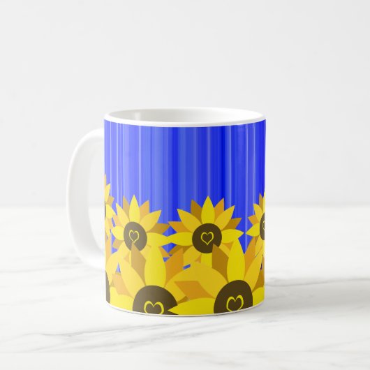 Zonnebloemliefde Koffiemok (Voorkant links)