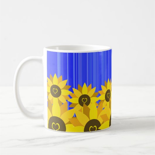 Zonnebloemliefde Koffiemok (Links)