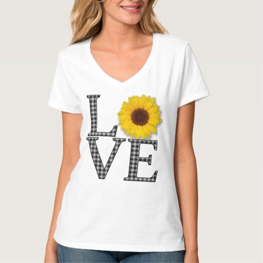 Zonnebloemliefde T-shirt (Voorkant)