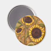 Zonnebloemliefhebber Magnet Cheerful Yellow Gifts (Voorkant / Achterkant)