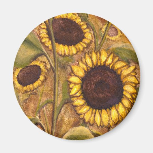 Zonnebloemliefhebber Magnet Cheerful Yellow Gifts (Voorkant)