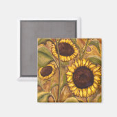 Zonnebloemliefhebber Magnet Cheerful Yellow Gifts (Voorkant / Achterkant)