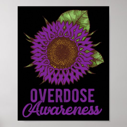 Zonnebloemlint Overdosis Awareness Supporter Poster (Voorkant)