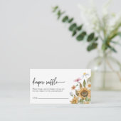 Zonnebloemluier Raffle Informatiekaartje (Staand voorkant)