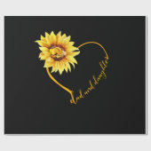 Zonnebloemluiken | Liefde vader en dochter Cadeaupapier (Vlak)