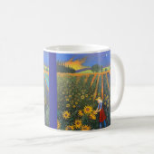 Zonnebloemmaan Koffiemok (Voorkant rechts)