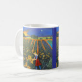 Zonnebloemmaan Koffiemok (Voorkant links)