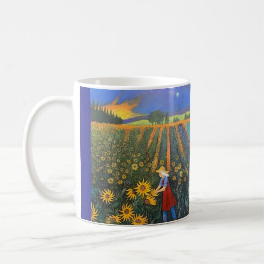 Zonnebloemmaan Koffiemok (Links)