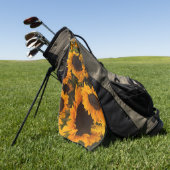 Zonnebloemmandje Golfhanddoek (Groen)