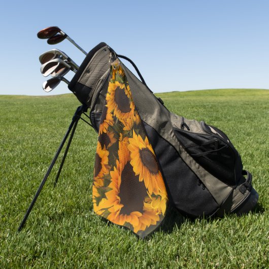 Zonnebloemmandje Golfhanddoek (Groen)