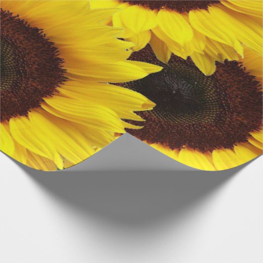 Zonnebloemmatte ompakken papier (Hoek)