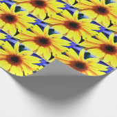 Zonnebloemmatte ompakken papier (Hoek)