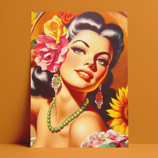  zonnebloemmeisje briefkaart