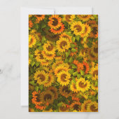 Zonnebloemmeisjes Baby shower met dubbele oogklep Kaart (Achterkant)