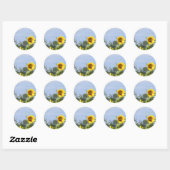 Zonnebloemmonarch - Aanpassen! Ronde Sticker (Vel)