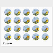 Zonnebloemmonarch Ronde Sticker (Vel)