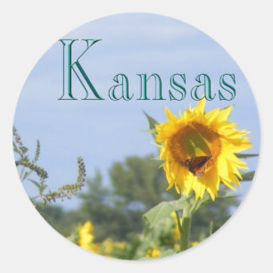 Zonnebloemmonarch Ronde Sticker