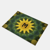 Zonnebloemmonogram Deurmat (Schuin)