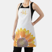 Zonnebloemmonogram Schort (Insitu)