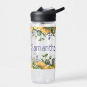 Zonnebloemmonogram Waterfles (Links)