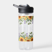 Zonnebloemmonogram Waterfles (Rechts)