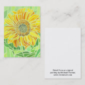 Zonnebloemmozaïekartiesten in de ACEO-handel Visitekaartje (Voorkant / Achterkant)