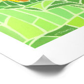 Zonnebloemmozaïekdruk Poster (Hoek)