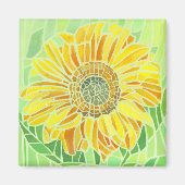 Zonnebloemmozaïekmagneten Magneet (Voorkant)