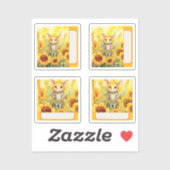 Zonnebloemmuis Sticker (Vel)