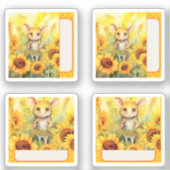 Zonnebloemmuis Sticker (Voorkant)