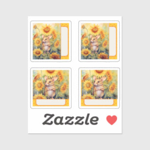 Zonnebloemmuis Sticker