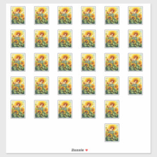 Zonnebloemmuis Sticker
