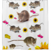 Zonnebloemmuizen — Showgordijn Douchegordijn (Voorkant)