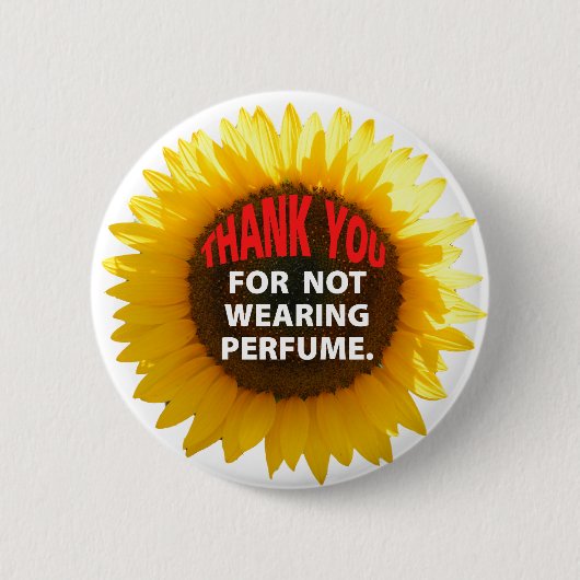 ZonnebloemNoPerfume Ronde Button 5,7 Cm (Voorkant)