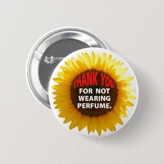 ZonnebloemNoPerfume Ronde Button 5,7 Cm (Voorkant /achterkant)
