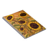Zonnebloemnotebook, aangepast strak dagboek notitieboek (Rechterzijde)