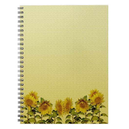 Zonnebloemnotebook Notitieboek (Voorkant)