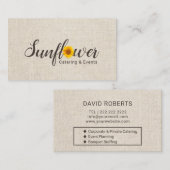 Zonnebloemocatering en bruiloft visitekaartje (Voorkant / Achterkant)