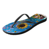 Zonnebloemoederige Teenslippers (Schuin)