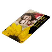 Zonnebloemofoto's Weddenschap Save the Date Magnet Magneet (Linkerzijde)