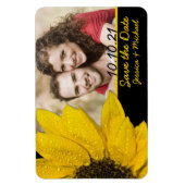 Zonnebloemofoto's Weddenschap Save the Date Magnet Magneet (Verticaal)
