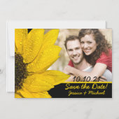 Zonnebloemofoto's Weddenschap Save the Date Magnet Magnetische Uitnodiging (Voorkant)